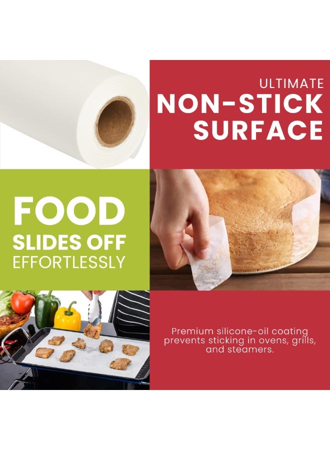 Nexso Premium Silicone Oil Baking Paper – Non-Stick, Waterproof, Heat-Resistant, 75m Roll, 45cm Width, Ideal for Oven, Air Fryer, Microwave, Grilling, White, Durable & Eco-Friendly - Image 3