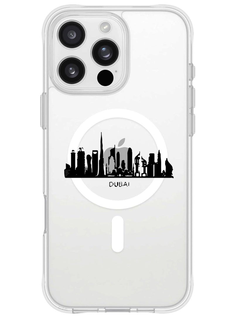 Theodor غطاء مغناطيسي Magsafe لجهاز iPhone 16 Pro Max متوافق مع الشحن اللاسلكي، غطاء واقي للهاتف مضاد للصدمات - أفق دبي - Image 1