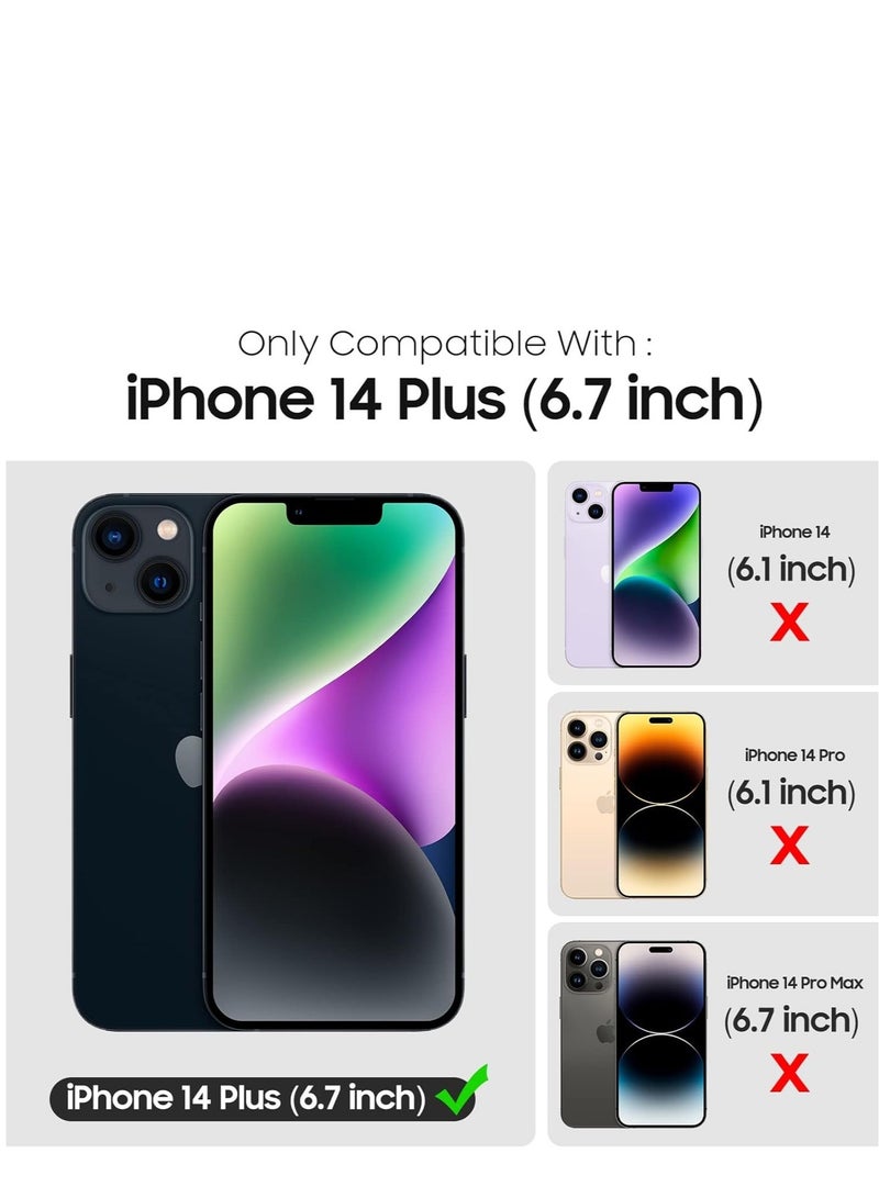 "iPhone 14 Plus Case [5-in-1] – Includes 2 Screen Protectors & 2 Camera Lens Protectors, Liquid Silicone Full Body Shockproof Protection (6.7 Inch, Black)" - Image 3