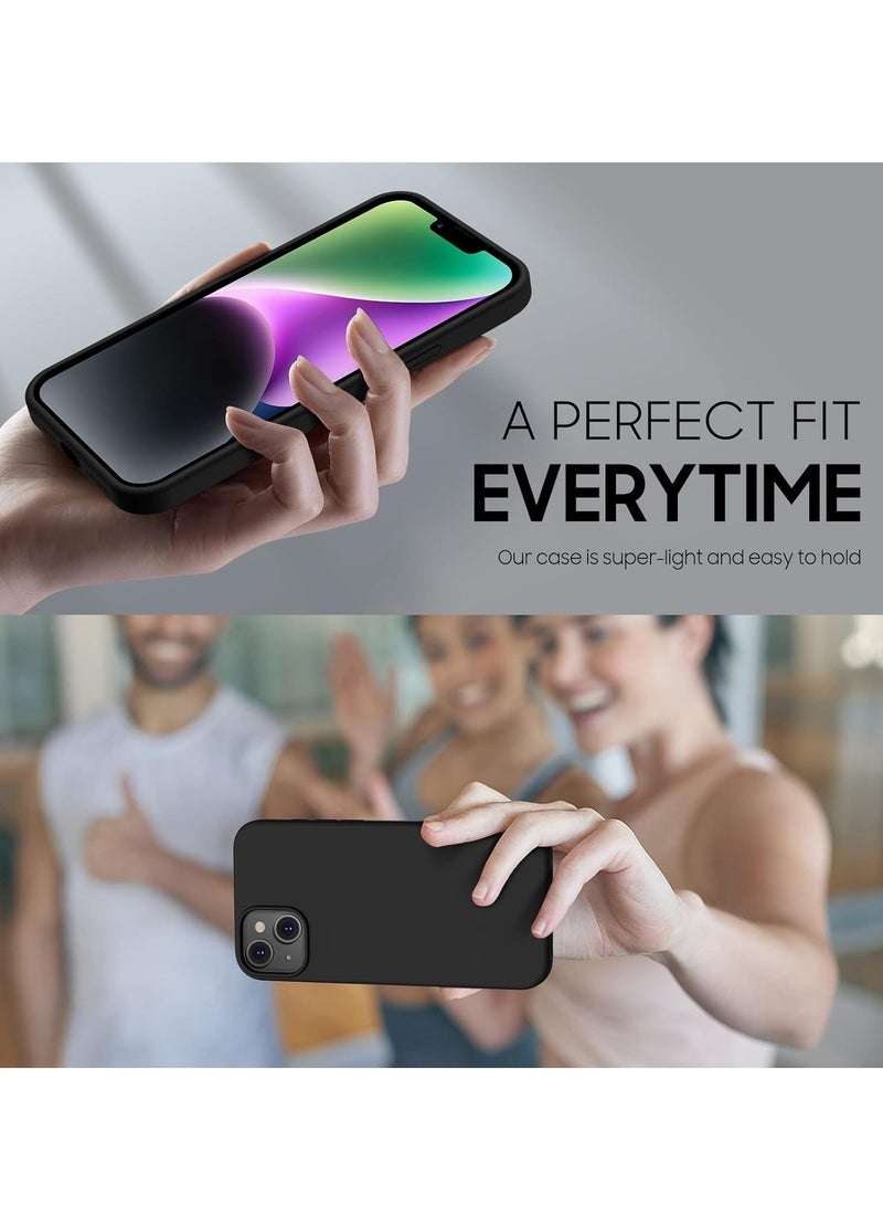 "iPhone 14 Plus Case [5-in-1] – Includes 2 Screen Protectors & 2 Camera Lens Protectors, Liquid Silicone Full Body Shockproof Protection (6.7 Inch, Black)" - Image 4