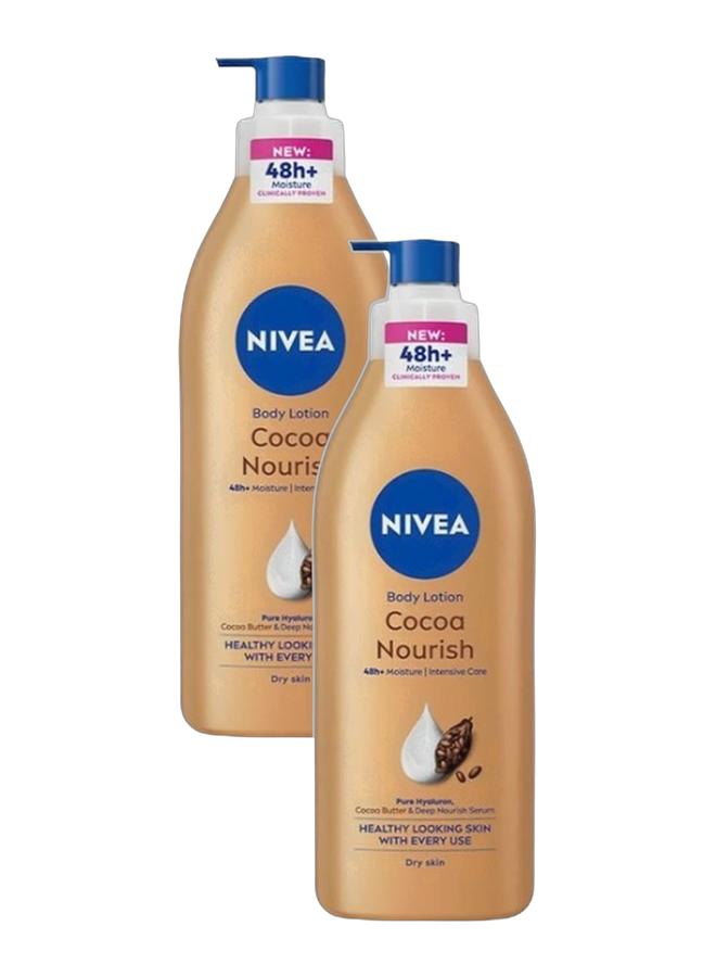 Nivea Body Lotion Cocoa Nourish 48+ Moisture 400ml Bundle 2 pieces - Image 1