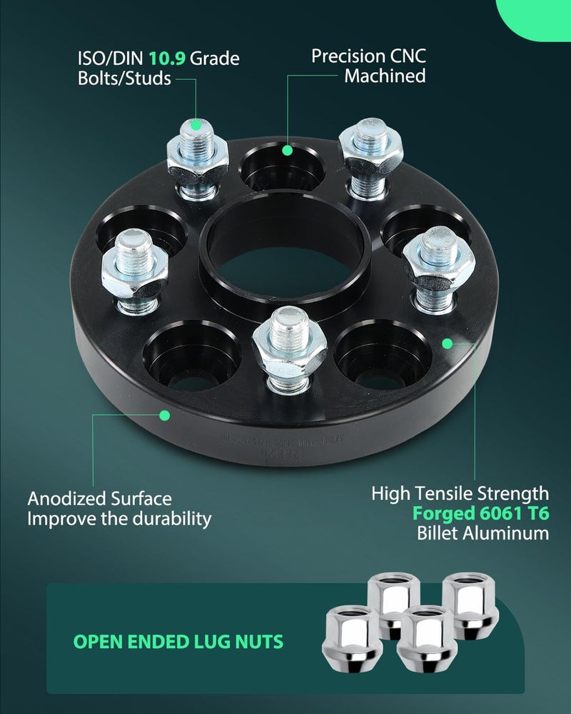 SCITOO 4 قطع فواصل العجلات 20 مم 5x100 فتحة 56.1 مم مسامير 12x1.25 محولات فواصل العجلات تناسب تويوتا 86 GR86 سوبارو أوتباك سوبارو فورستر سوبارو كروس تريك سوبارو ليجاسي - Image 3