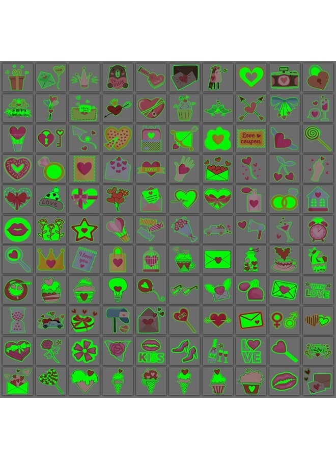 Partywind 204 Styles Glow Valentine's Day Tattoos for Kids Classroom, Individually Wrapped Sheets Valentines Temporary Tattoos for Party Supplies Favors Decorations Gifts, Heart Decor Tattoo Stickers - Image 4