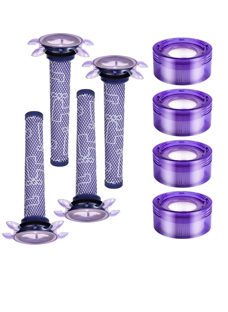 SYOSI V7 V8 Replacement Filter for Dyson V7 V8 Animal and V8 Absolute Vacuum 4 Pre-Filters and 4 Post Filters Compare to Part 965661-01 967478-01  - Image 1