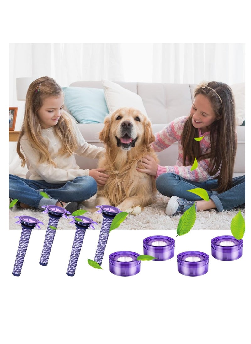 SYOSI V7 V8 Replacement Filter for Dyson V7 V8 Animal and V8 Absolute Vacuum 4 Pre-Filters and 4 Post Filters Compare to Part 965661-01 967478-01  - Image 2