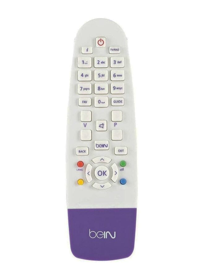 Zaboon Bein Sport Receiver Tv Remote Control White Purple - Image 1