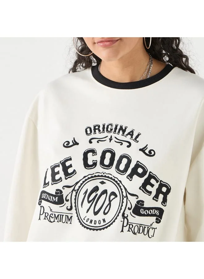 Lee Cooper Lee Cooper Printed Sweatshirt with Crew Neck and Long Sleeves