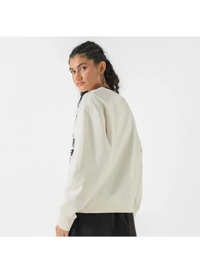 Lee Cooper Lee Cooper Printed Sweatshirt with Crew Neck and Long Sleeves