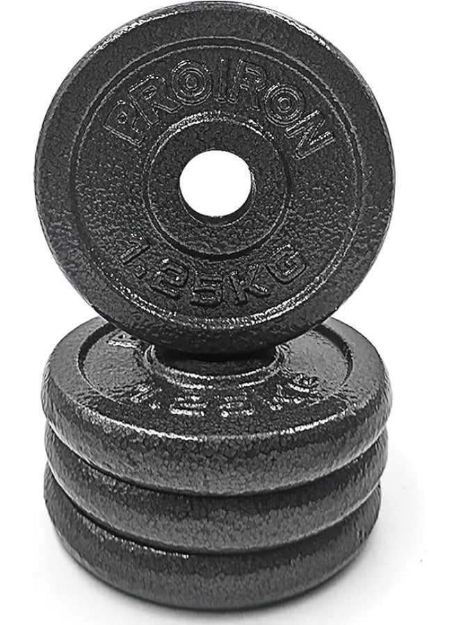 PROIRON Cast Iron Weight Plates Set for 1" Dumbbell Handle Bar 4 x 2.5KG - Image 1