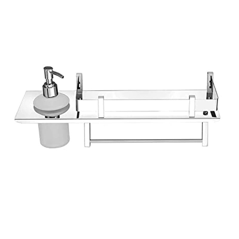 GOSAI GOSAI Stainless Steel Bathroom Accessories Luxurious Bathroom Shelf with Soap Dispanser and Towel Ring Wall Mounted Shelves 14 x 5 inch  - Image 3