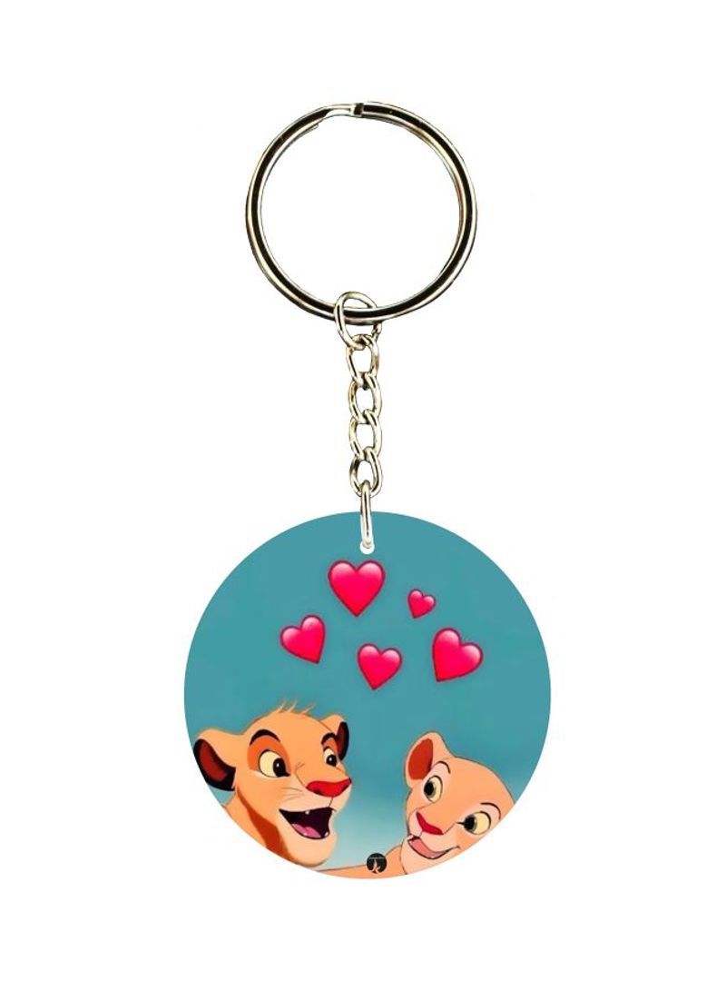 Simba Printed Single Sided Keychain
