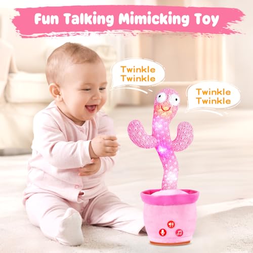 SANJOIN Dancing Talking Cactus Toy for Baby Toddlers Baby Girl Toys 18 Months Volume Adjustable Mimicking Recording Singing Baby Toys Gifts for Girls Easter Basket Stuffers for Girls Boys - Image 5