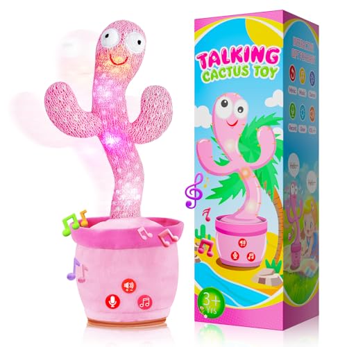 SANJOIN Dancing Talking Cactus Toy for Baby Toddlers Baby Girl Toys 18 Months Volume Adjustable Mimicking Recording Singing Baby Toys Gifts for Girls Easter Basket Stuffers for Girls Boys - Image 1