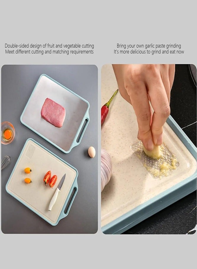 BELLSBERRY Stainless Steel Double-Sided Cutting Board with Handle Food-Grade 15.3x11.8 Inch - Image 4