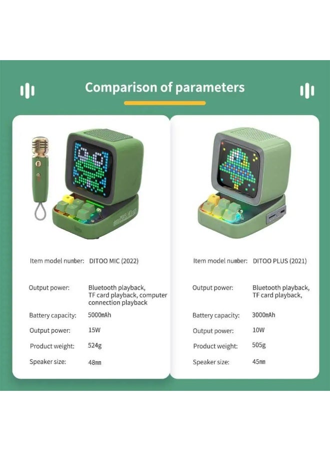 Divoom Ditoo-Mic Retro Pixel Art Game Bluetooth Speaker Microphone Karaoke Function - Image 5