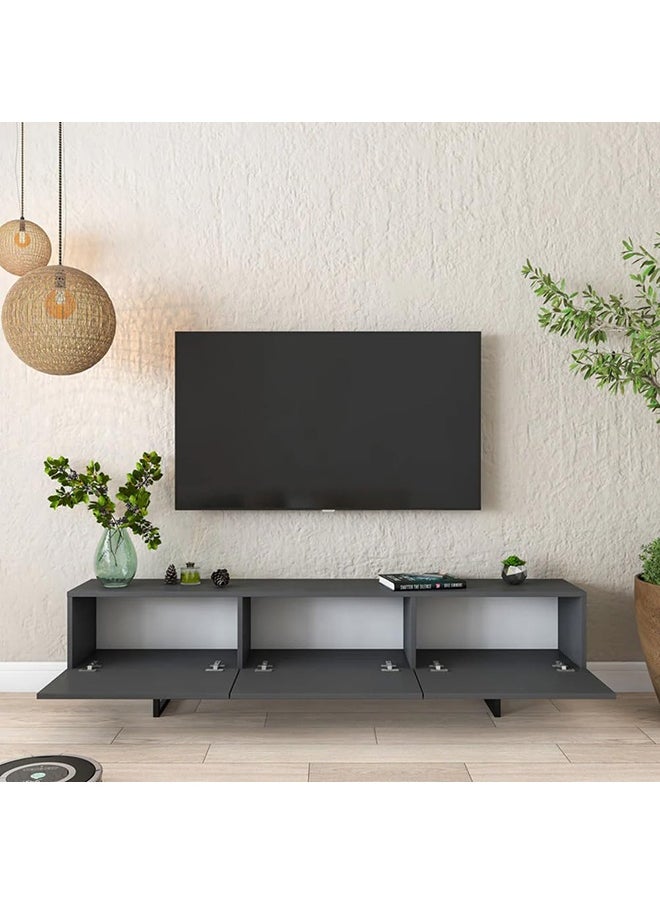 Home Canvas Home Canvas Nova Media Dark Grey TV Console Table  - Image 5
