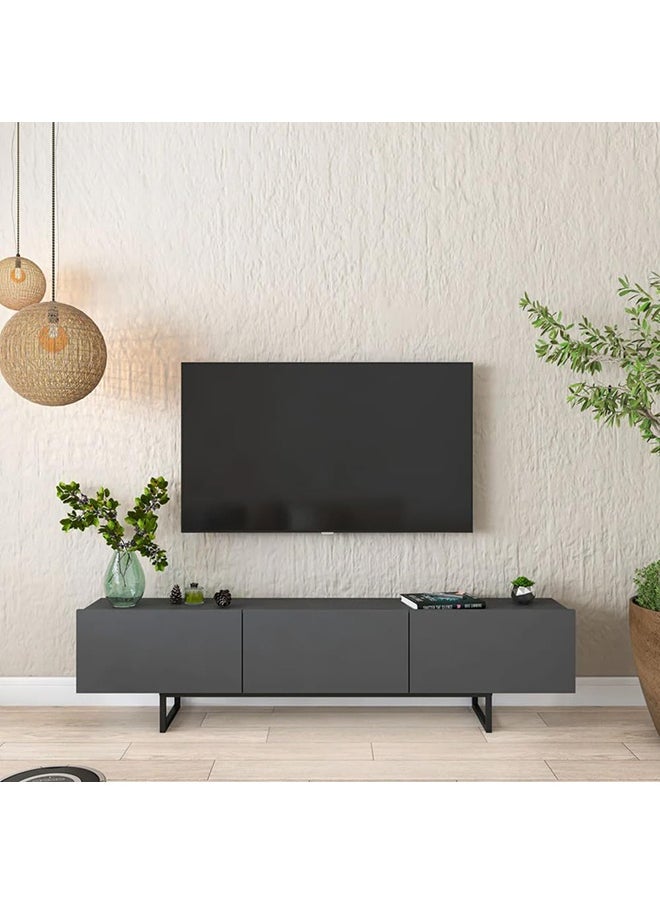 Home Canvas Home Canvas Nova Media Dark Grey TV Console Table  - Image 3