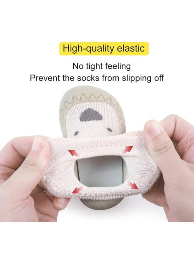 Oasisgalore 2 Pairs Non Slip Soft Rubber Cartoon Baby Walking Sock Shoes(21 Yards)  - Image 3