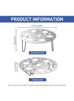 HASTHIP HASTHIP® Folding Steamer Rack, Stainless Steel Steamer Tray Kitchen Household Thickening Egg Steamer Egg Rack Folding Steamer Grid Waterproof  - Image 2