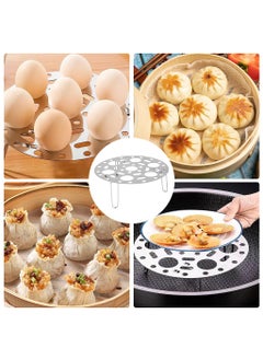 HASTHIP HASTHIP® Folding Steamer Rack, Stainless Steel Steamer Tray Kitchen Household Thickening Egg Steamer Egg Rack Folding Steamer Grid Waterproof  - Image 4