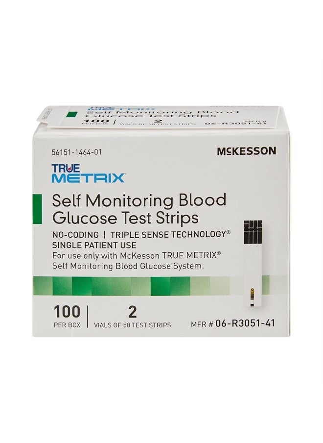 McKesson True METRIX Self-Monitoring Blood Glucose Test Strips - Supplies for Diabetes Self Monitor Systems, 100 Strips, 1 Pack  - Image 3