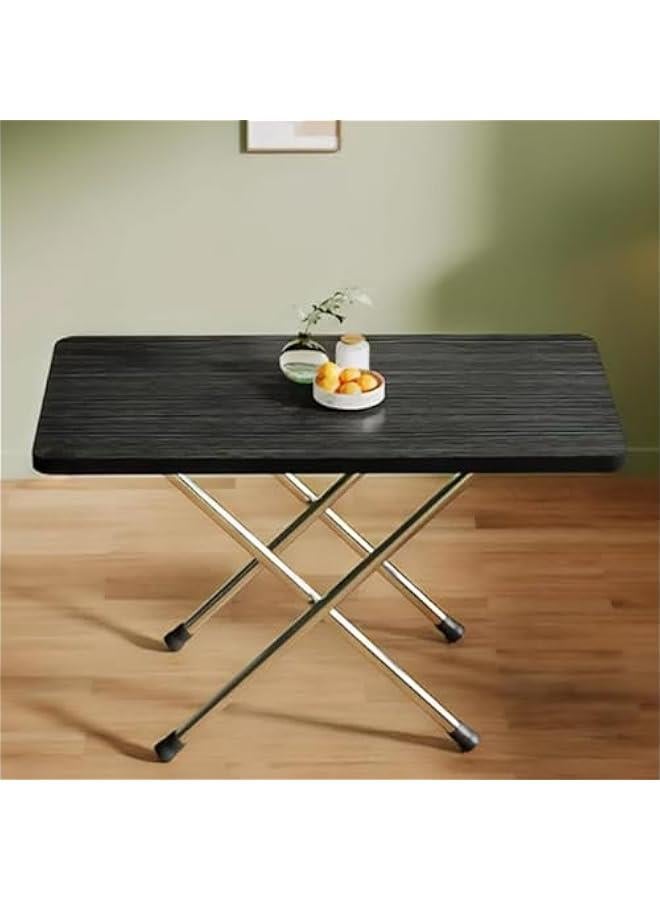 تراسل طاولة قابلة للطيّ، طاولة خشبية خفيفة الوزن وبسيطة وحديثة قابلة للطي، متعددة الوظائف ومربعة خشبية لنزهة الحديقة المنزلية، سهلة الحمل - Image 1