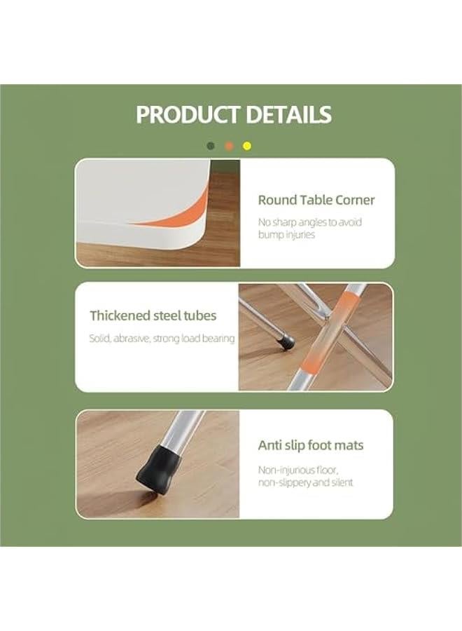 تراسل طاولة قابلة للطيّ، طاولة خشبية خفيفة الوزن وبسيطة وحديثة قابلة للطي، متعددة الوظائف ومربعة خشبية لنزهة الحديقة المنزلية، سهلة الحمل - Image 5