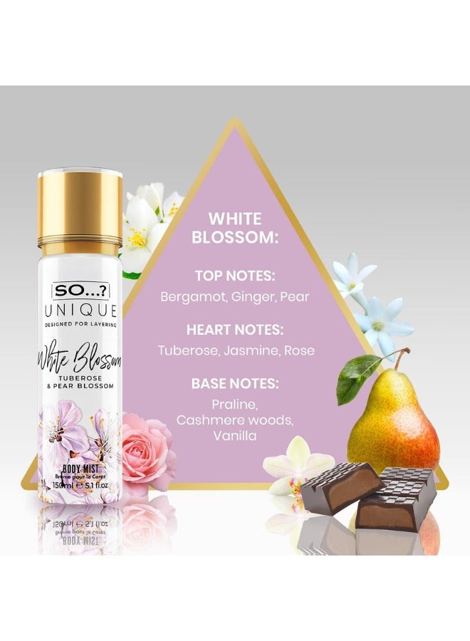 So..? رائحة الجسم الفريدة للنساء من So...? | 150 مل | عبوة من 3 | تشمل رائحة البازلاء الحلوة، كورال، وزهرة بيضاء | روائح منعشة، زهرية، وحلوة | بخاخ عطر مختلط يدوم طويلاً - Image 4