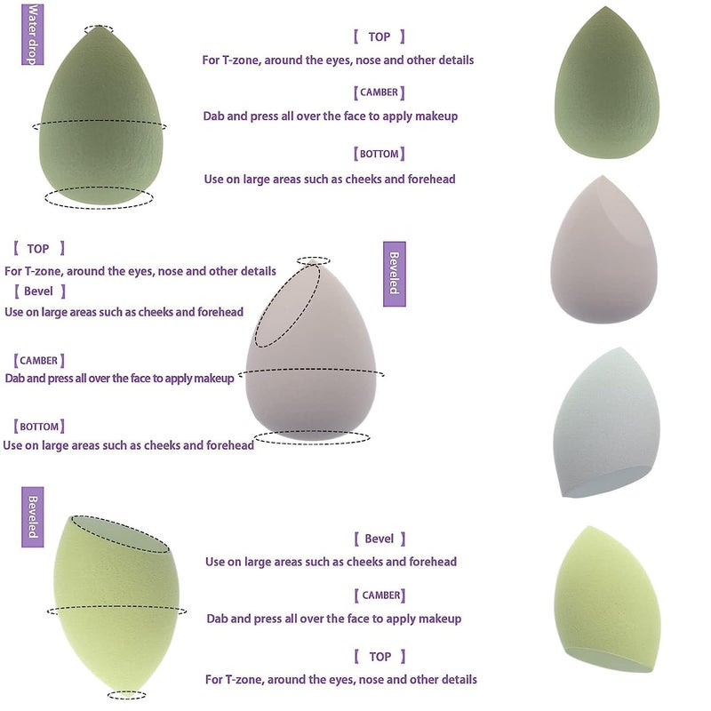 JIFFIX 13 pcs Makeup Brushes Set with Beauty Blender Eyeshadow Brush Set with Cloth Bag and 4 pcs Boxed Makeup Sponges for Foundation - Image 5