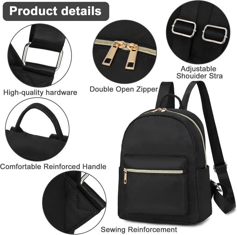 BTOOP Mini Backpack Women Girls Water-resistant Small Backpack Purse Shoulder Bag for Womens Adult Kids School Travel - Image 4