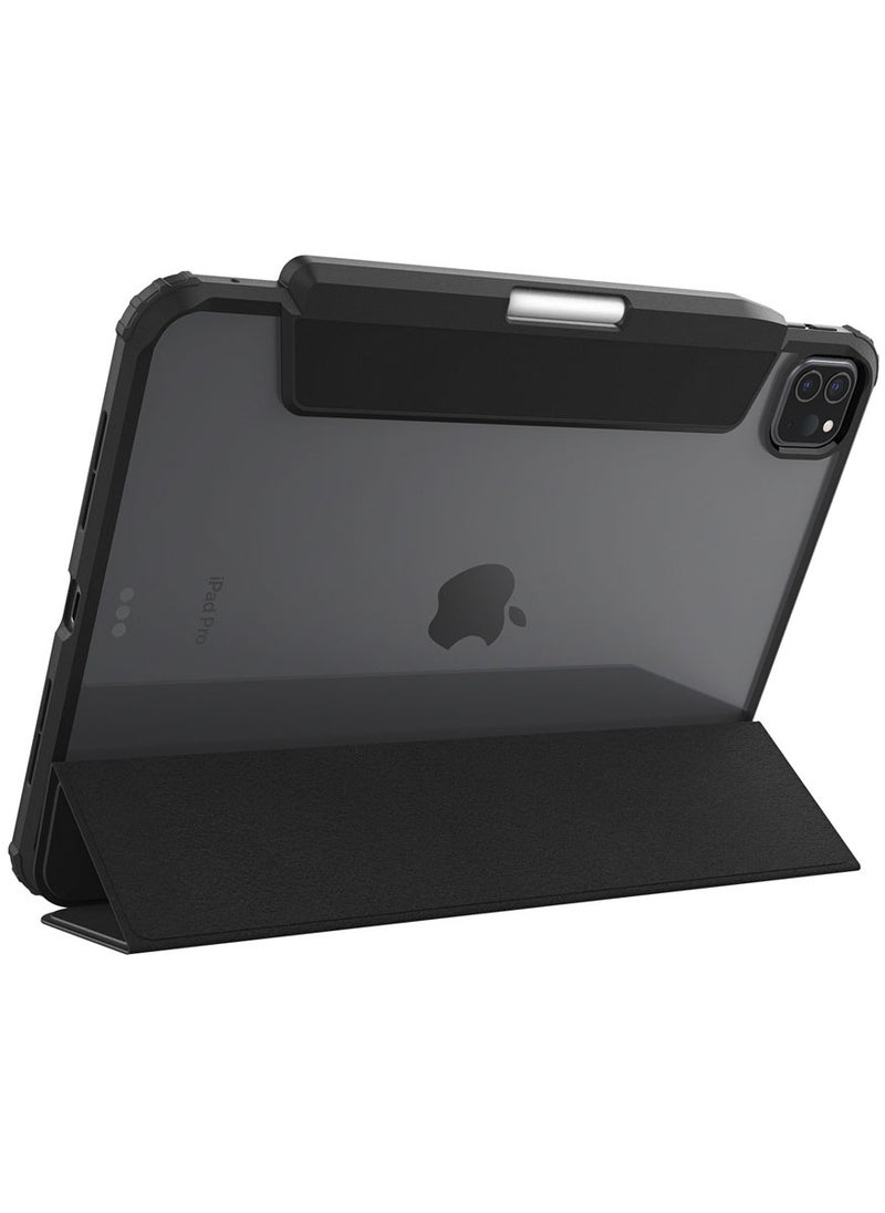 Spigen - Ultra Hybrid Pro for iPad Pro 11 inch Case Cover (2024) M4 with Clear Transparent Back and Pencil Holder - Black - Image 1