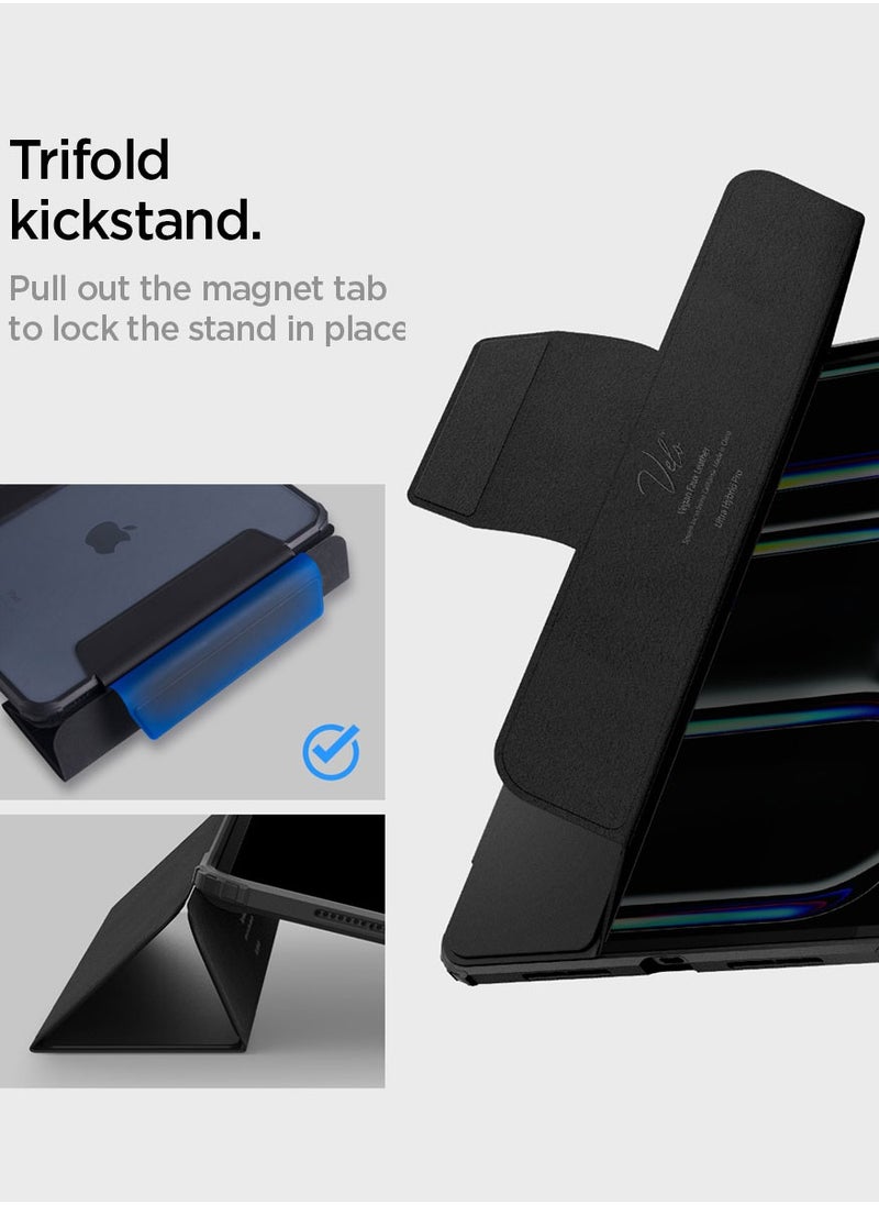 Spigen - Ultra Hybrid Pro for iPad Pro 11 inch Case Cover (2024) M4 with Clear Transparent Back and Pencil Holder - Black - Image 1