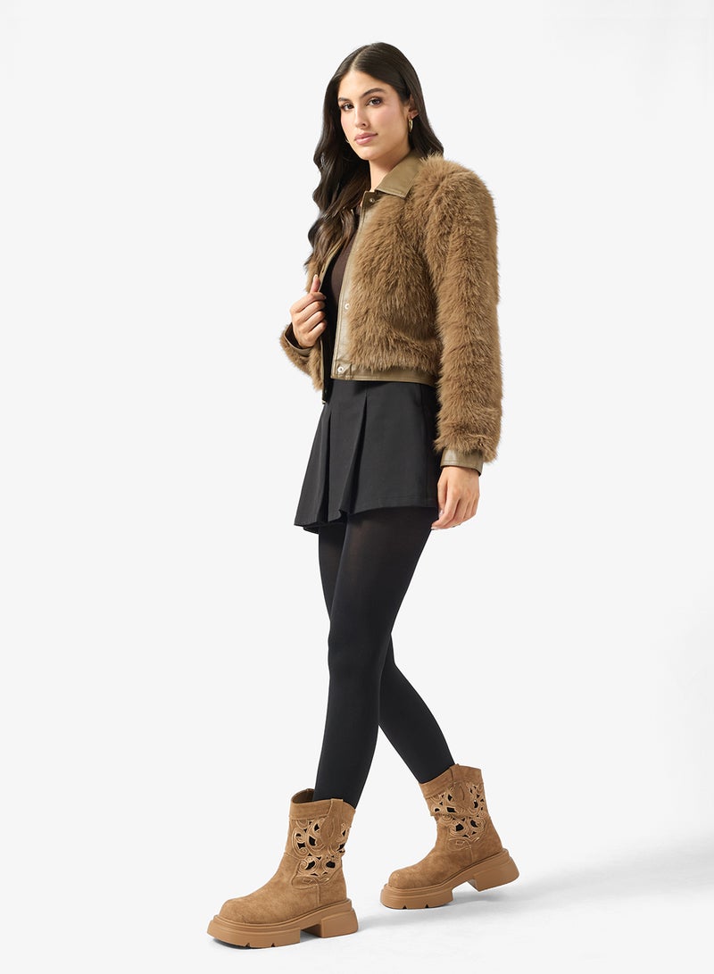 جينجر بوت تشيلسي بكعب كتلة مقصوص بالليزر - Image 5