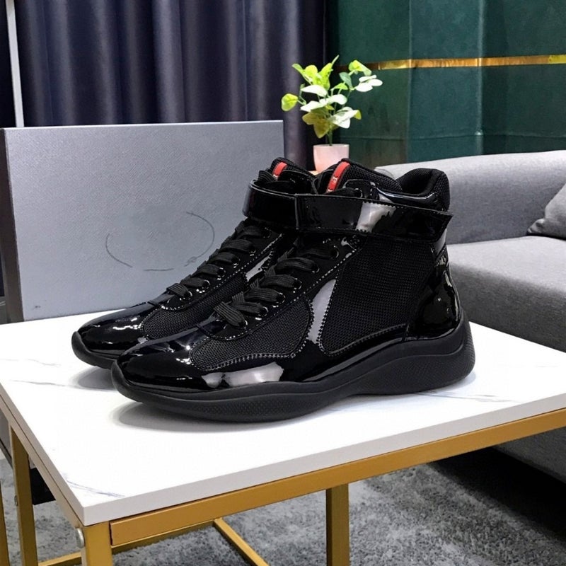 P Brand Couple'S Casual Leather Shoes Men'S High-Top Leather Boots Genuine Leather Thin Strap Fashion Casual Boots Workwear - Image 2