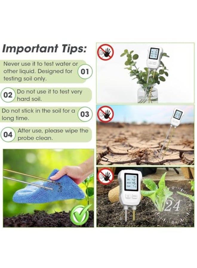 Generic X spring Soil Moisture Meter, 3-in-1 Digital Soil Moisture Meter with LCD Display Measures Temperature Moisture and PH, Ideal for House Plants, Gardens Lawns, Indoor & Outdoor Use  - Image 2