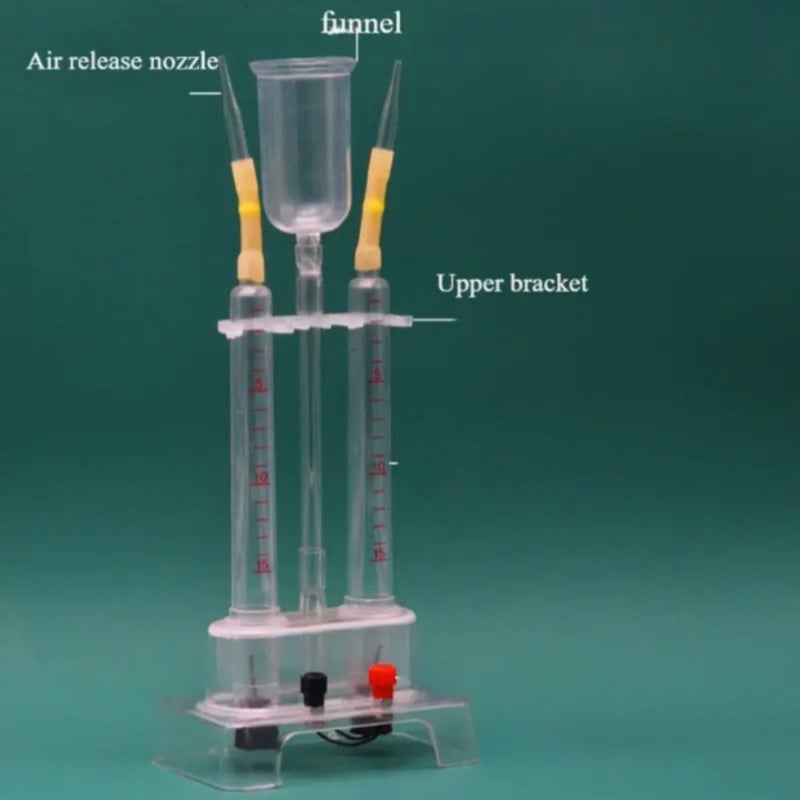 Water Electrolysis Apparatus Plastic Cell Two Compartments Adjustable Electrodes Measurement Indicators Chemistry Experiment Science Education Water Ionization Decomposition Demonstration As Shown - Image 3
