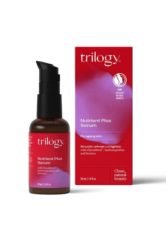 Trilogy Nutrient Plus Serum, 1.01 Fl Oz - For Ageing Skin - Firm, Smooth & Brighten - Made in New Zealand - Image 1
