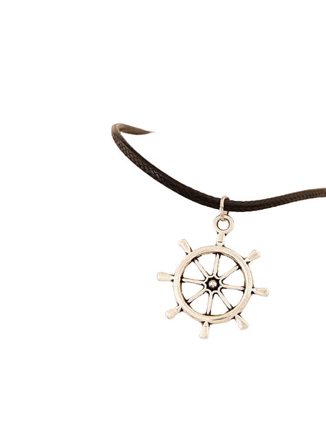 5esha Unisex Casual Necklace With Wheel Pendant - Image 1