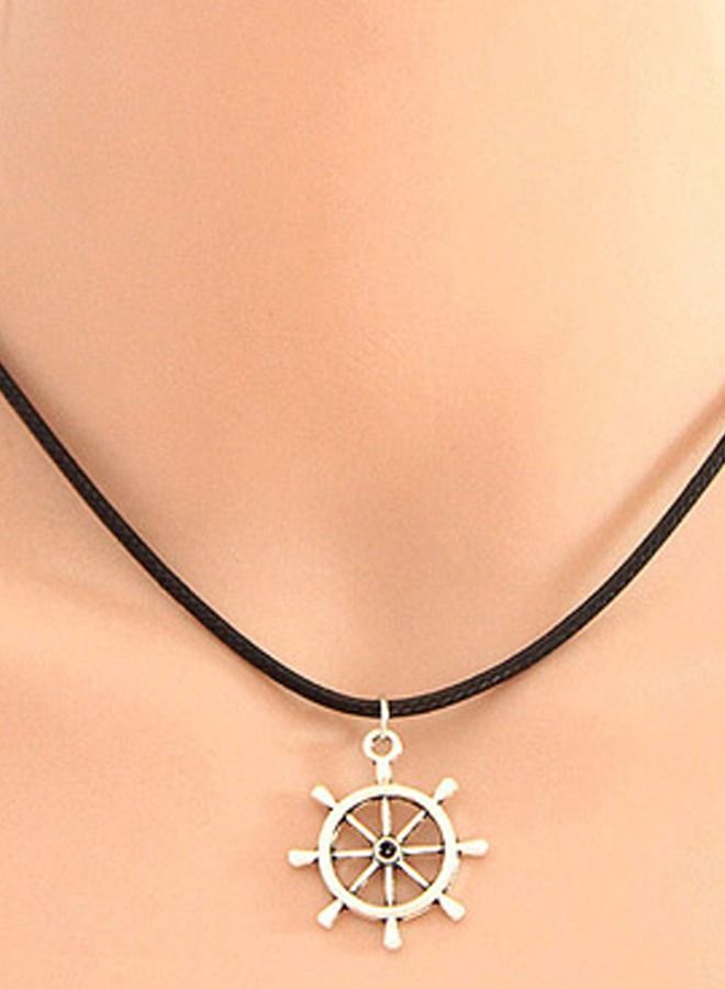 5esha Unisex Casual Necklace With Wheel Pendant - Image 2