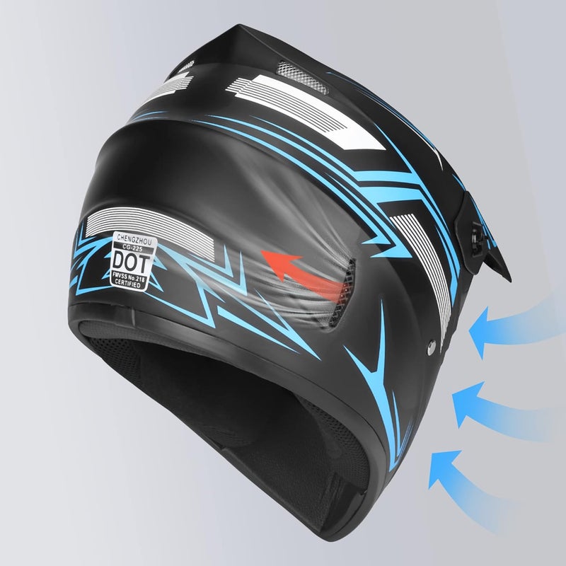 Yesmotor Youth Kids Motocross Helmet Full Face Set with Gloves, Goggles, and Mask - DOT Approved - Image 3