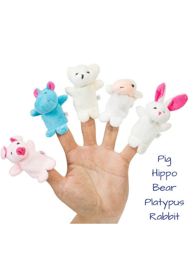 BETTERLINE Finger Puppet Set (20-Piece), 6 Family Member and 14 Animal Finger Puppets Plush Toys - Great for Storytelling, Role-Playing, Teaching, Easter Eggs and Fun  - Image 3