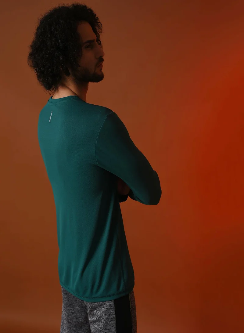 CAHOOT  Men's Solid Forest Green Activewear T-Shirt for Men | Best Price UAE