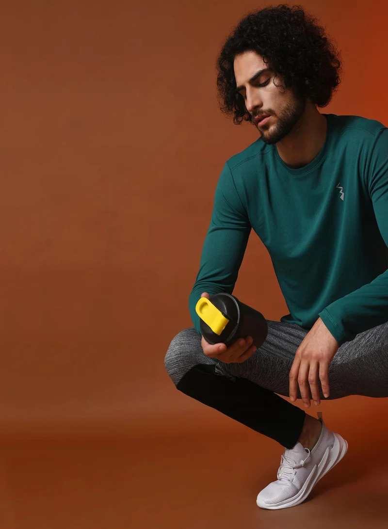 CAHOOT  Men's Solid Forest Green Activewear T-Shirt for Men | Best Price UAE
