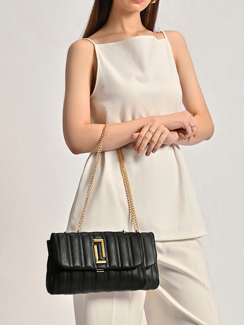 لافي لافى لوكس حقيبة كتف نسائية صغيرة مالو أسود - Image 2