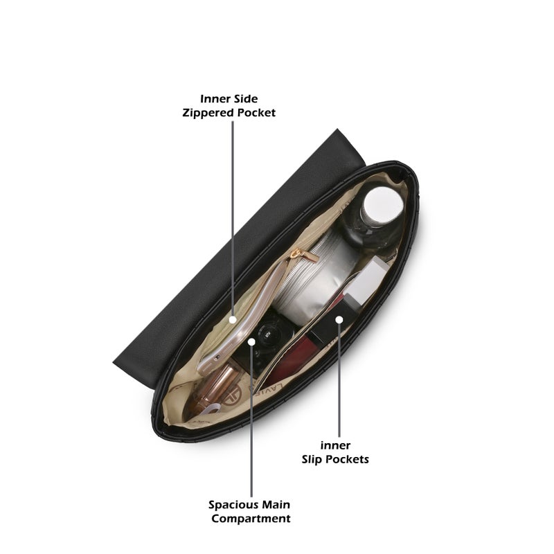 لافي لافى لوكس حقيبة كتف نسائية صغيرة مالو أسود - Image 3