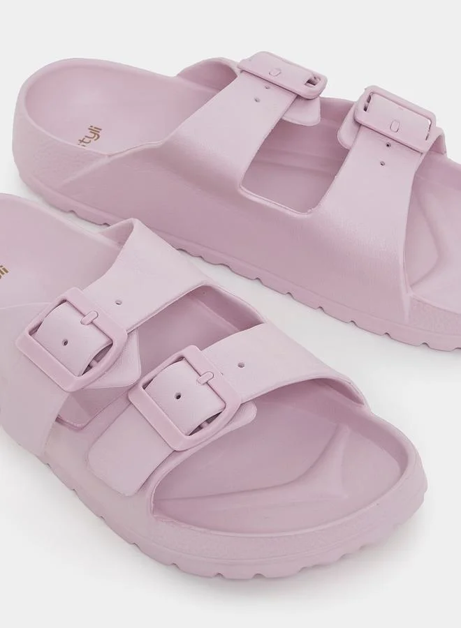 Styli Double Buckle Strap Slides