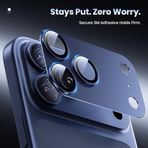 CASENED Camera Lens Protector for iPhone 17 Pro - Alloy Metal Cover with Tempered Glass - Scratch Resistant, Easy Installation - Image 4