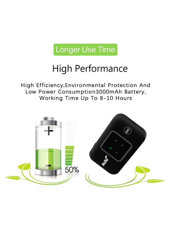 general 4G/5G mobile WiFi router 300Mbps high-speed portable Asian travel WiFi modem with SIM card slot, up to 10 devices can be shared - Image 3