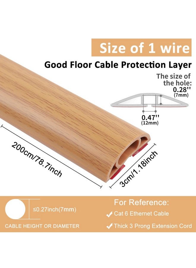 هاسذيب غطاء سلك أرضي HASTHIP® بطول 6.6 قدم مصنوع من مطاط البولي فينيل كلوريد بعرض 1.18 بوصة وواقي سلك ذاتي اللصق وقابل للإزالة وواقي سلك قابل للقطع - Image 2