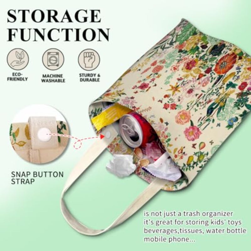 Car Trash Can, Boho Chic Style, Cute Car Organizer, 6L Capacity - Image 3